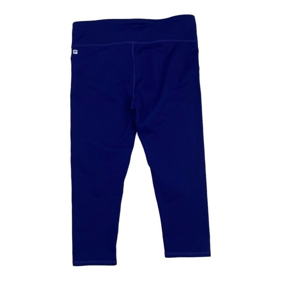 Fabletics Dark Blue Laser Cut Star Print Crop Leggings Activewear Size Medium - Picture 1 of 6